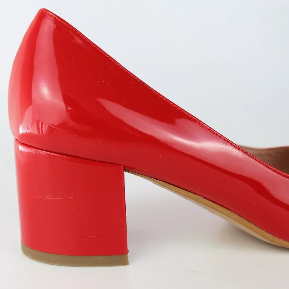 NEW POLLINI FOOTWEAR Patent Leather Pumps – Bold, Chic & Comfy Block Heels